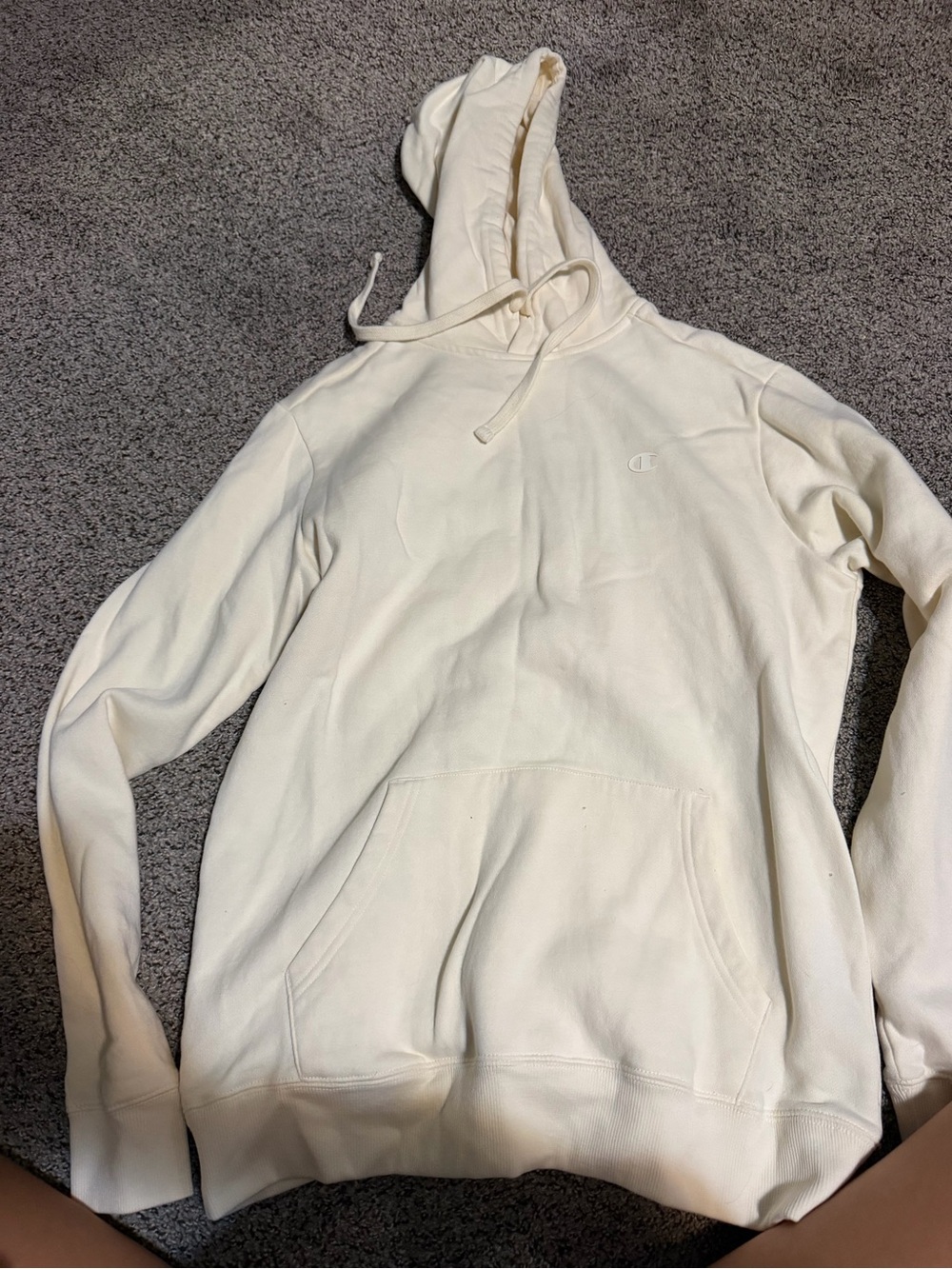 Champion Cream Pullover Hoodie for Men